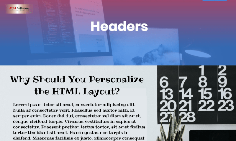 Why Should You Personalize the HTML Layout Why Should You Personalize the HTML Layout